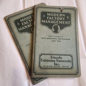 Set of 2 Vintage Modern Factory Management Guide